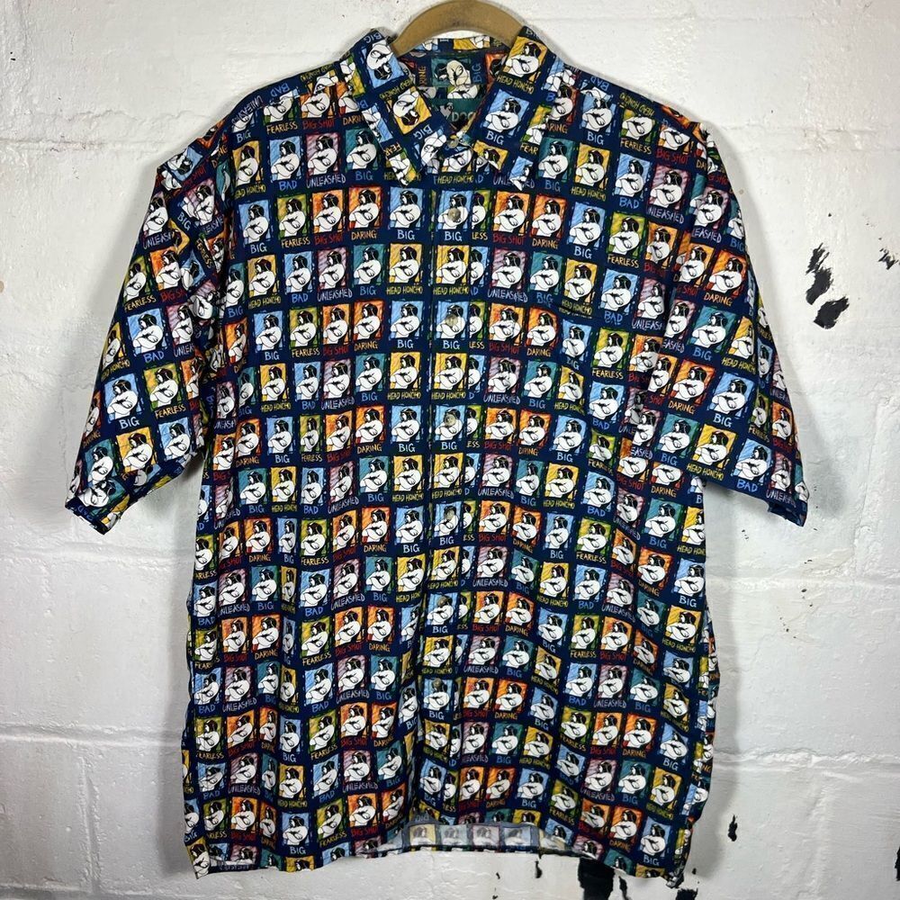 Vintage Big Dogs AOP Rayon Shirt